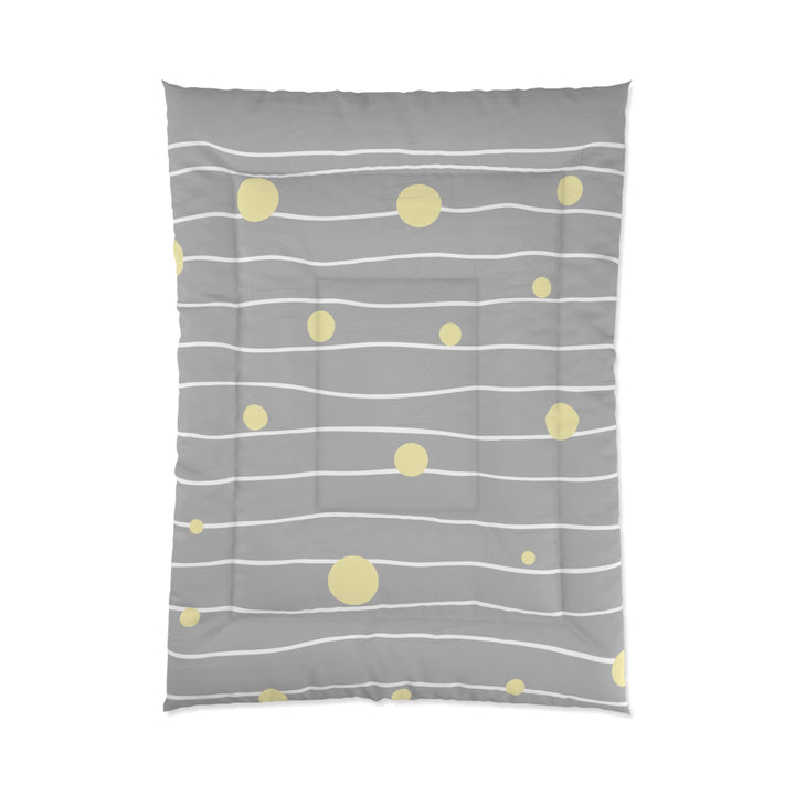 Gray and Yellow Dots Comforter