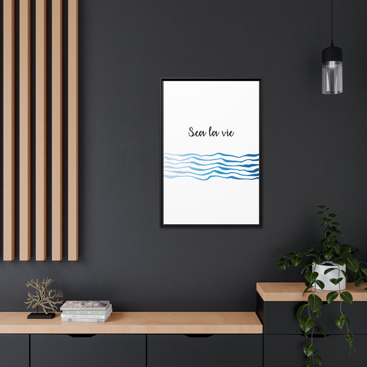 "Sea La Vie" Framed Matte Canvas