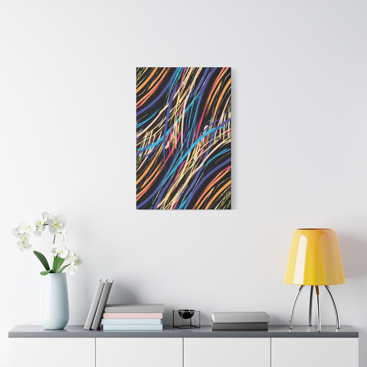 Neon Streaks Satin Canvas