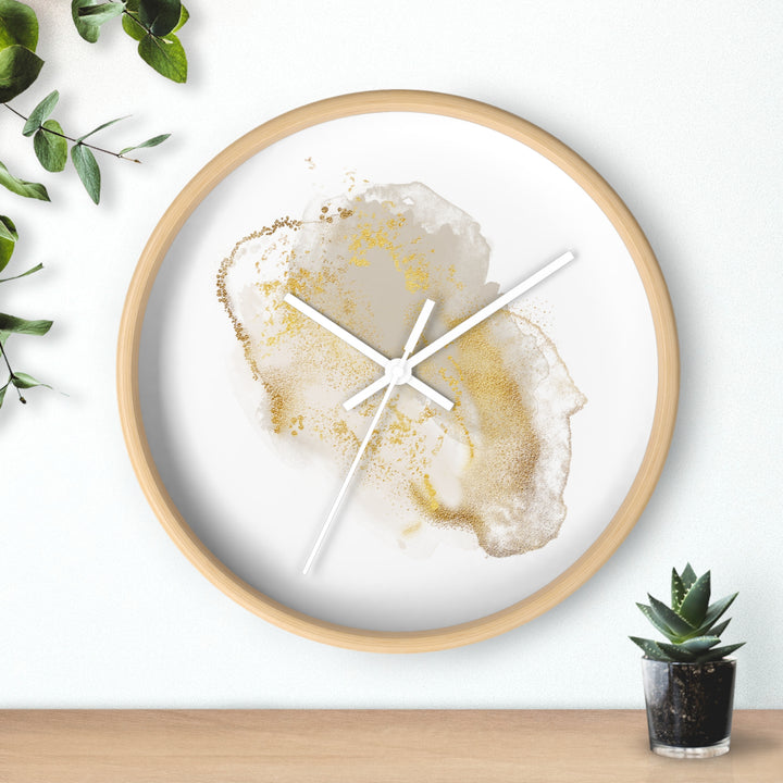 Abstract Gold Wall Clock