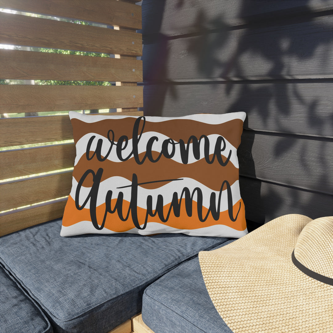 Welcome Autumn Outdoor Pillow