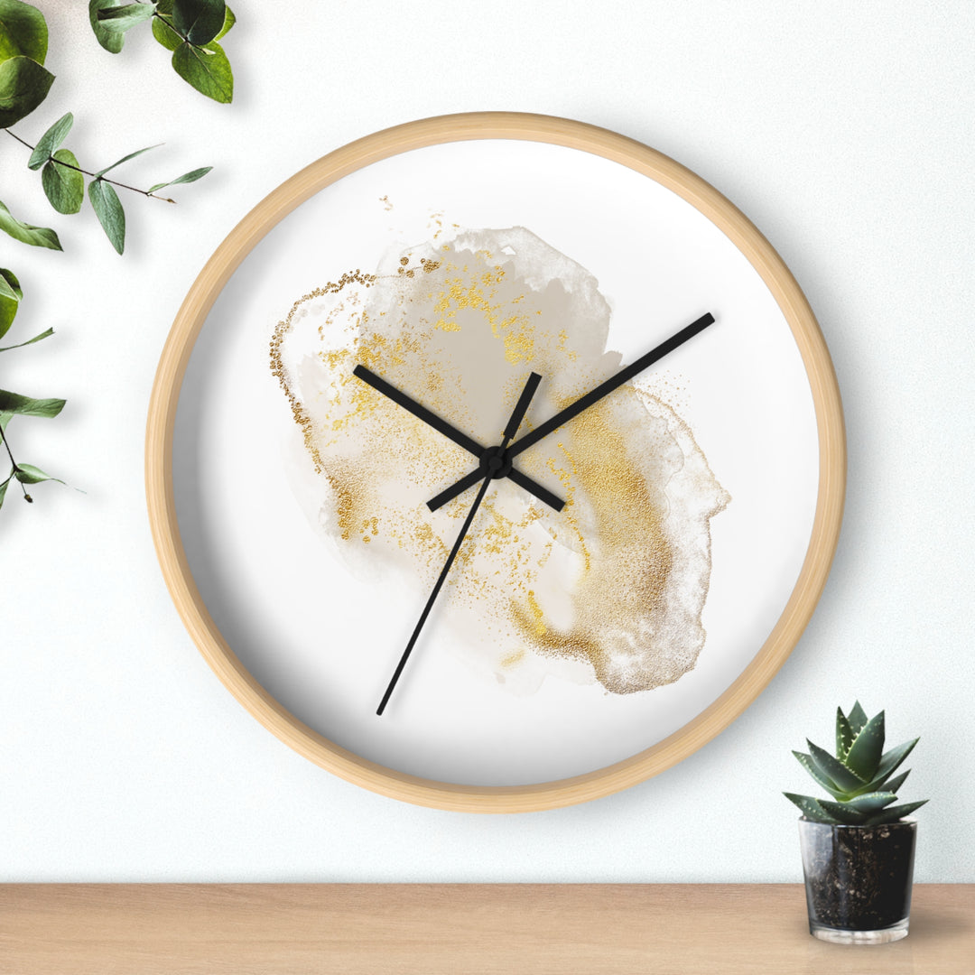 Abstract Gold Wall Clock