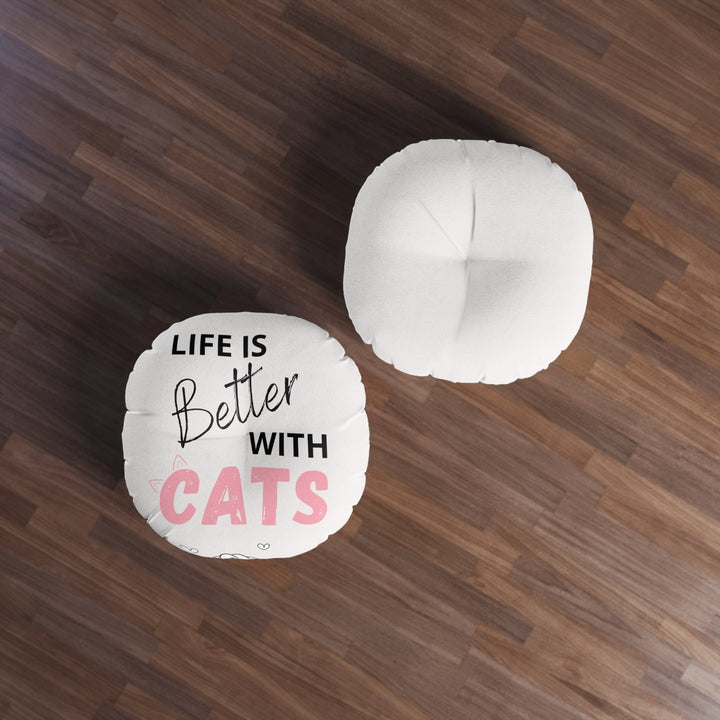 "Life is Better with Cats" Floor Pillow