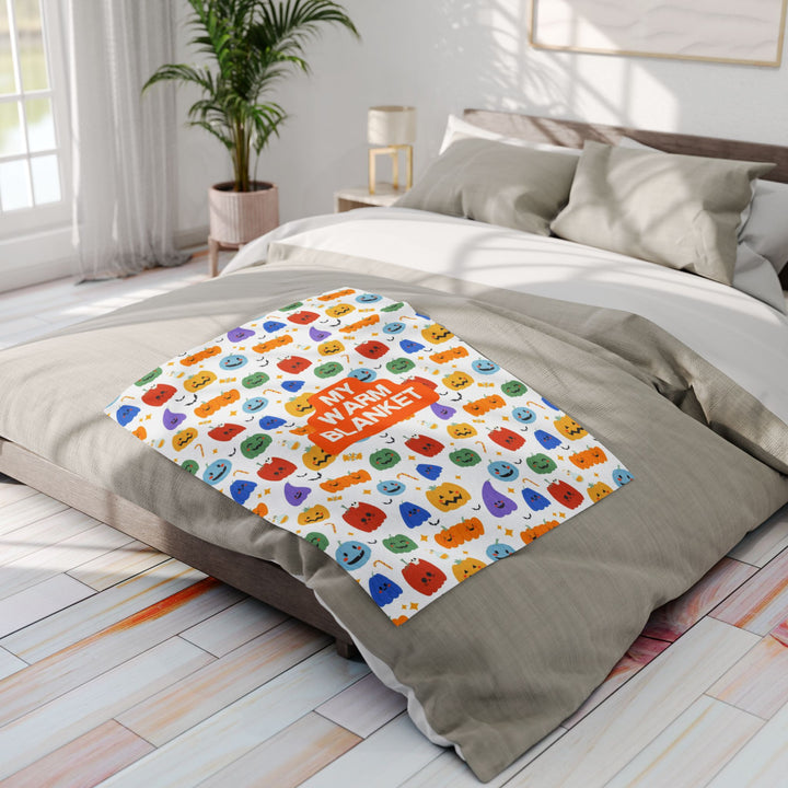 Playful Pumpkins “My Warm Blanket” Fleece Throw