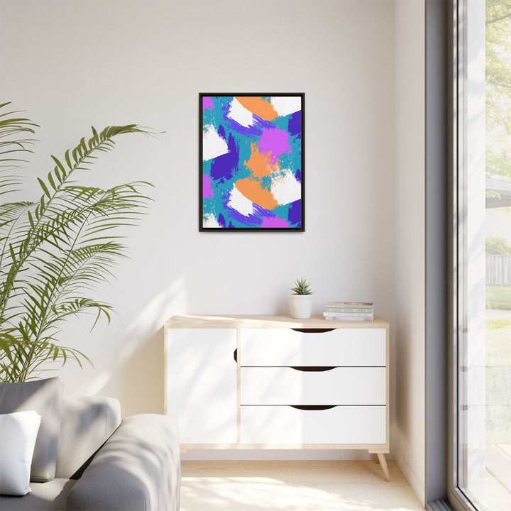 Brushstrokes Harmony Framed Canvas