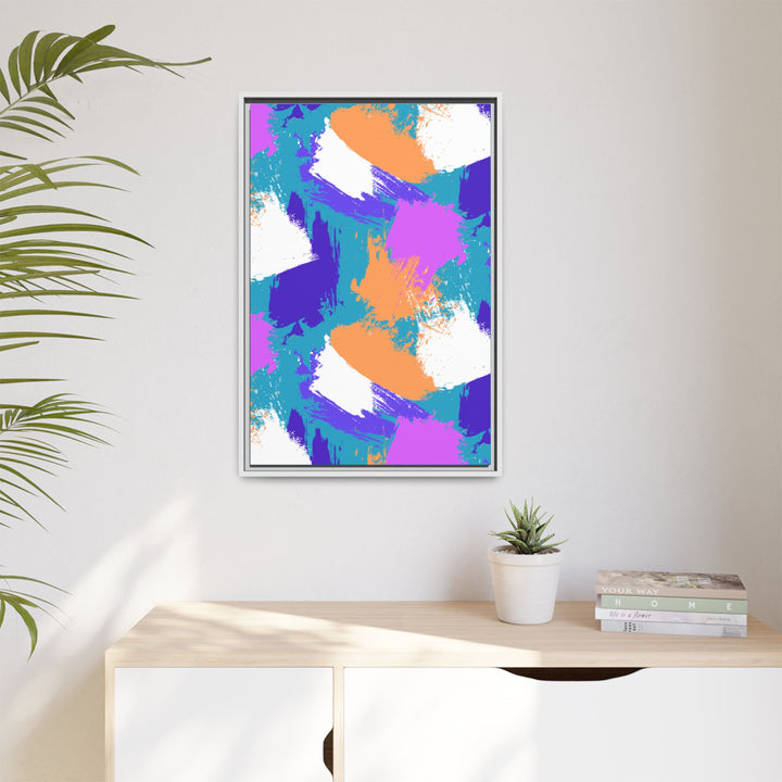 Brushstrokes Harmony Framed Canvas