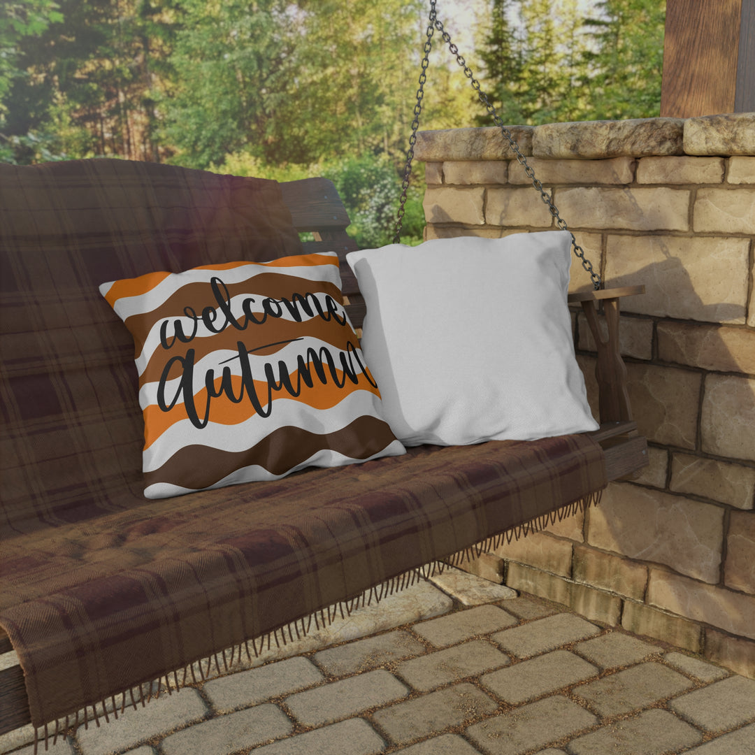 Welcome Autumn Outdoor Pillow