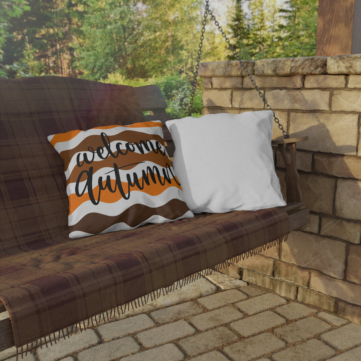 Welcome Autumn Outdoor Pillow