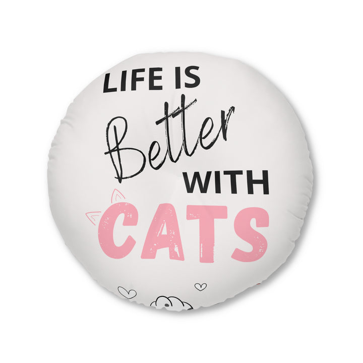 "Life is Better with Cats" Floor Pillow