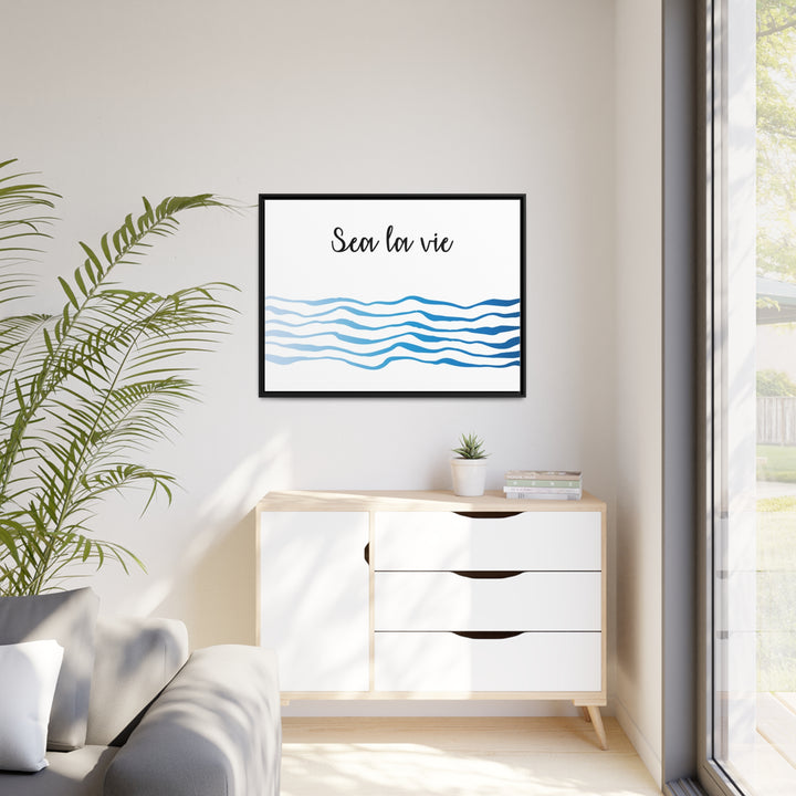 "Sea La Vie" Framed Matte Canvas