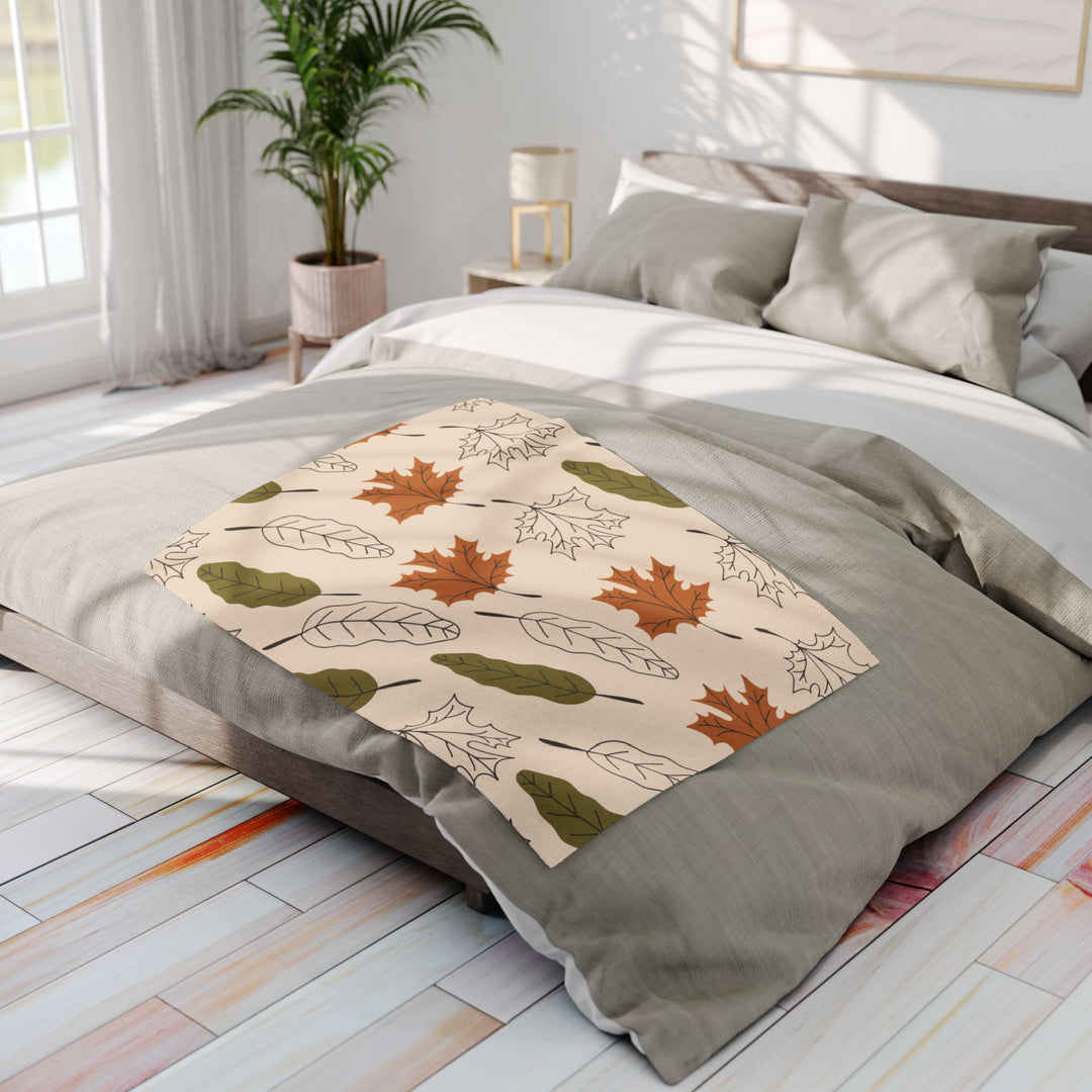 Autumn Leaves Fleece Blanket