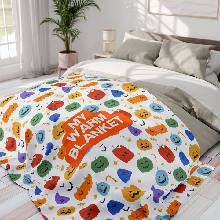 Playful Pumpkins “My Warm Blanket” Fleece Throw