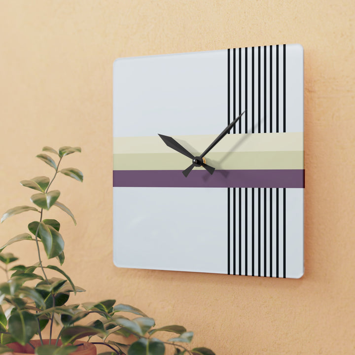 Modern Stripes Acrylic Wall Clock