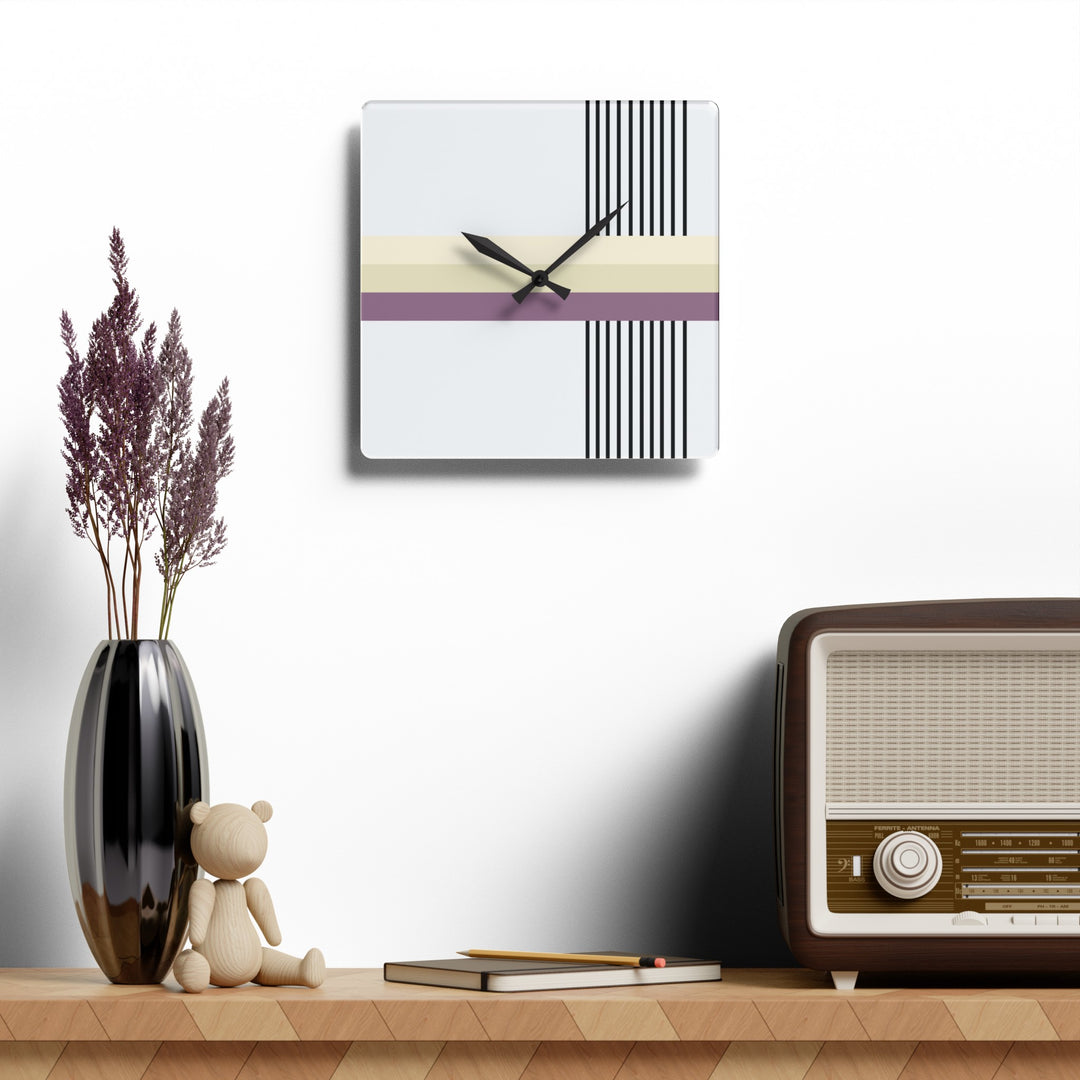 Modern Stripes Acrylic Wall Clock