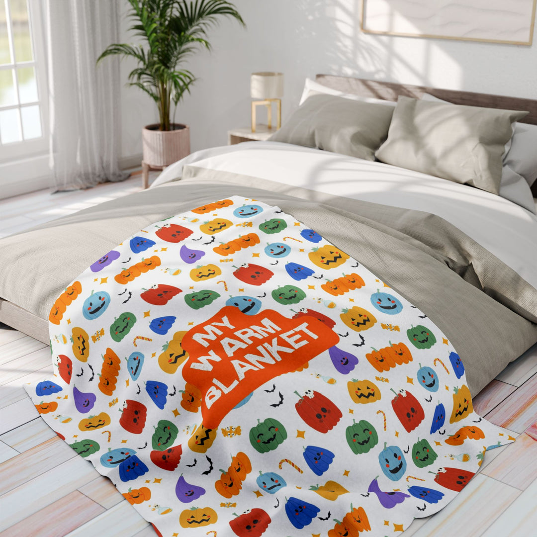 Playful Pumpkins “My Warm Blanket” Fleece Throw