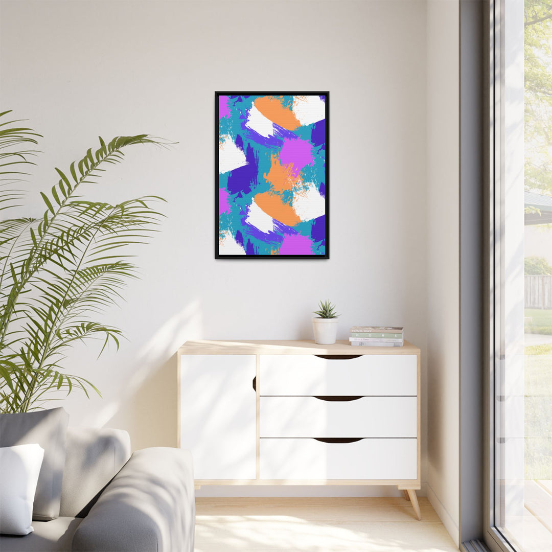 Brushstrokes Harmony Framed Canvas