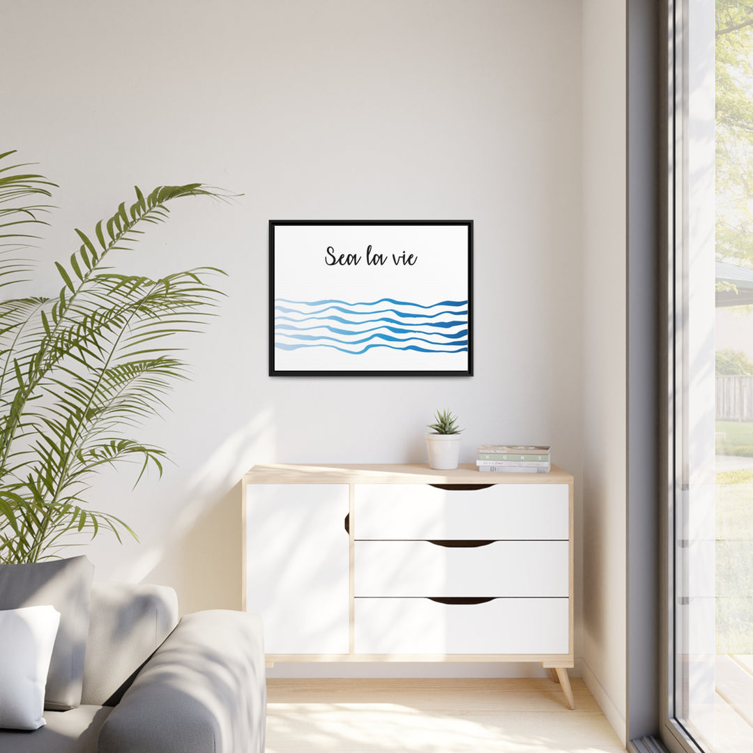 "Sea La Vie" Framed Matte Canvas