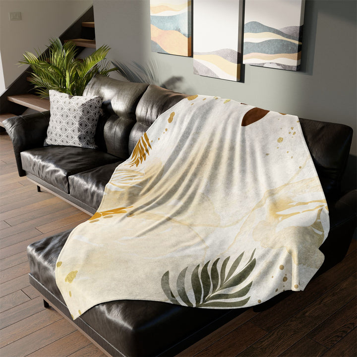 Golden Palm Minky Blanket