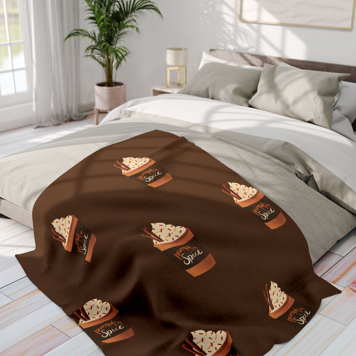 Pumpkin Spice Fleece Blanket