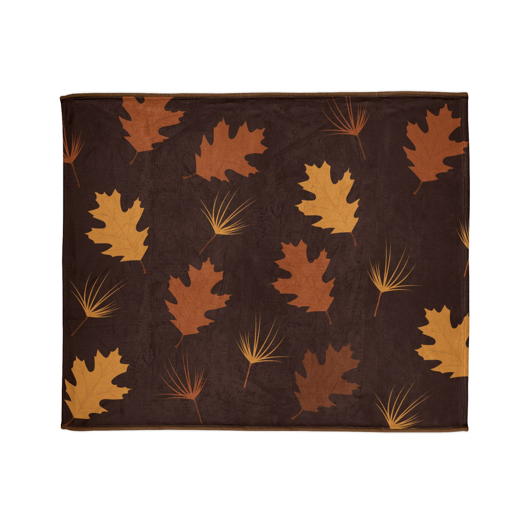 Autumn Oak Leaves Minky Blanket