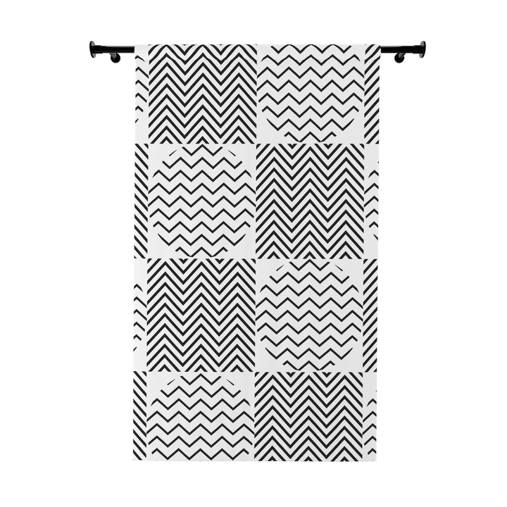 Monochrome Chevron Blackout Curtain