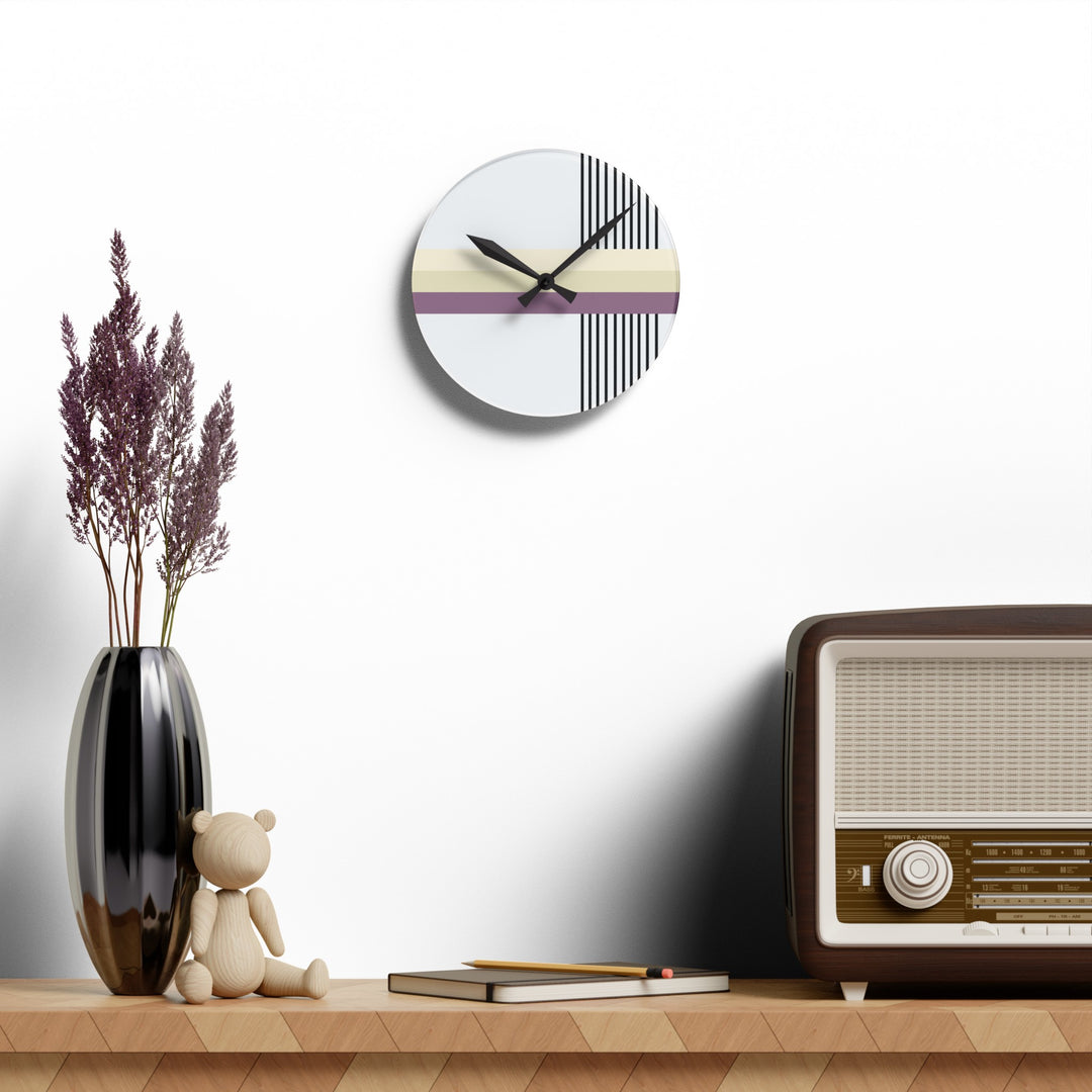 Modern Stripes Acrylic Wall Clock