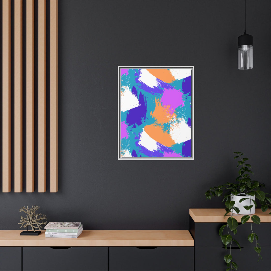 Brushstrokes Harmony Framed Canvas