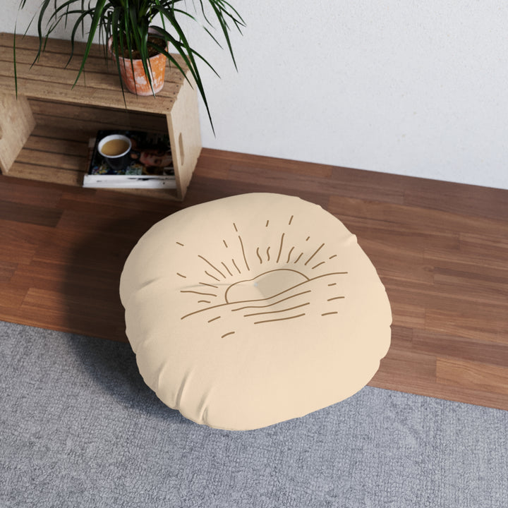 Sunrise Tufted Floor Pillow - Round