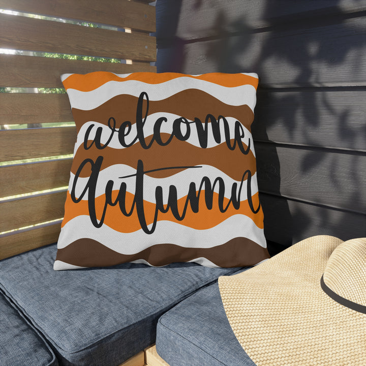 Welcome Autumn Outdoor Pillow