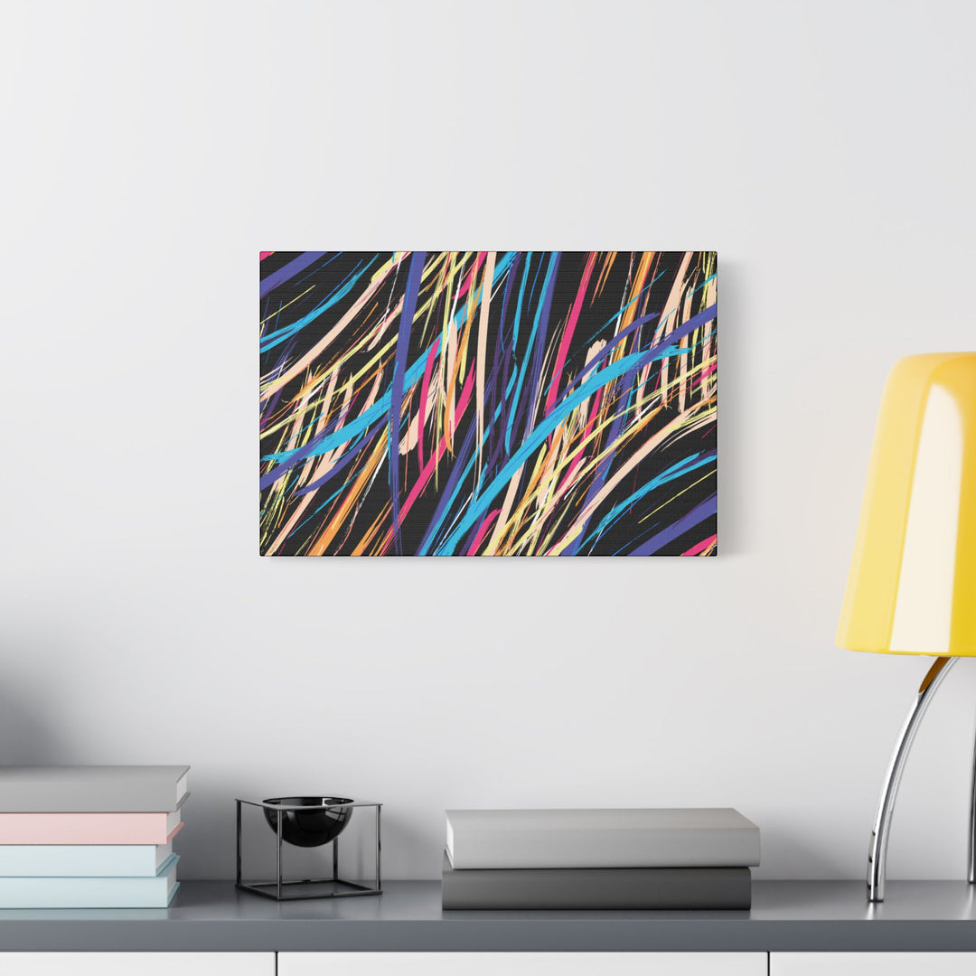 Neon Streaks Satin Canvas