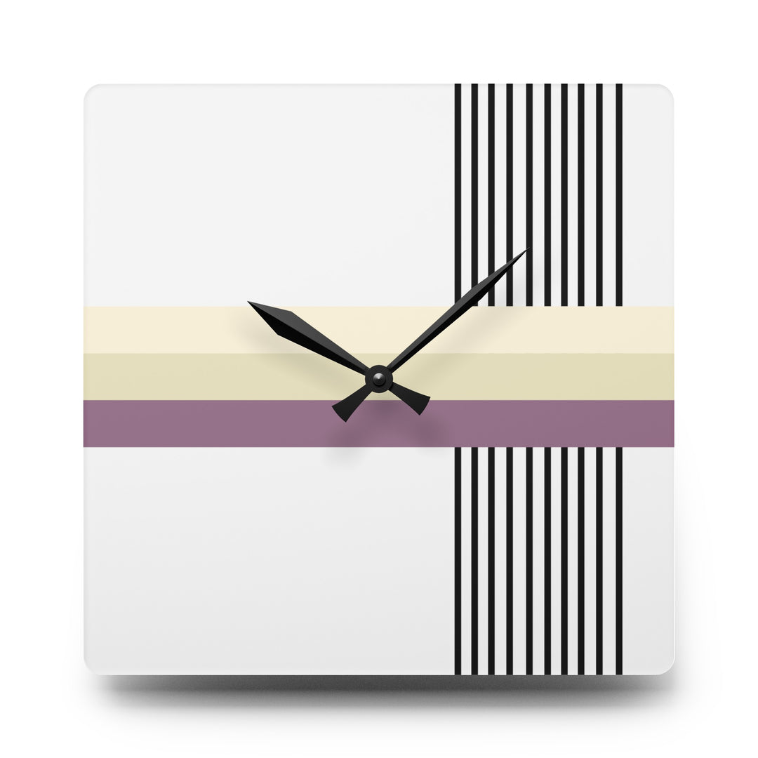 Modern Stripes Acrylic Wall Clock