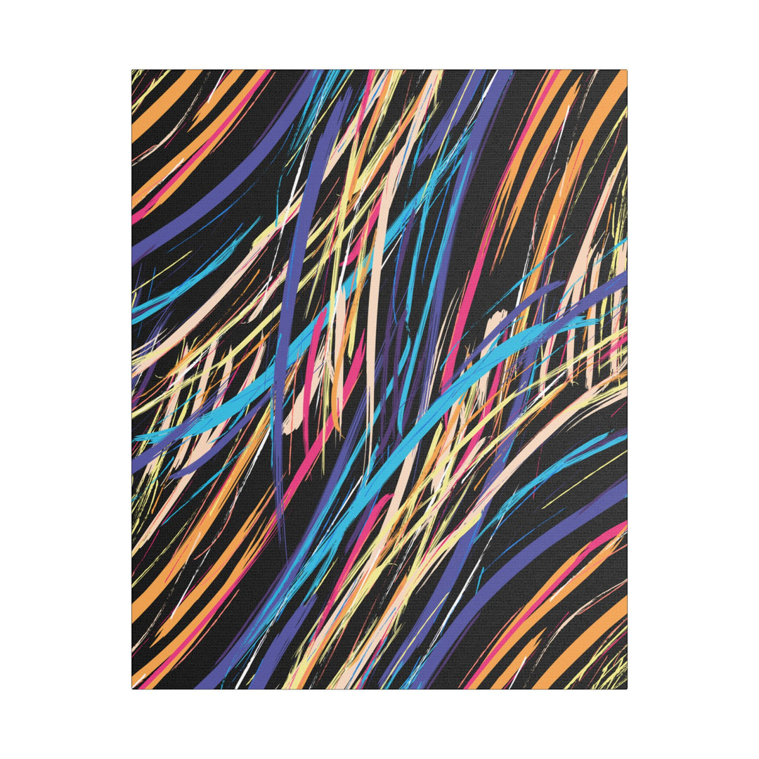 Neon Streaks Satin Canvas