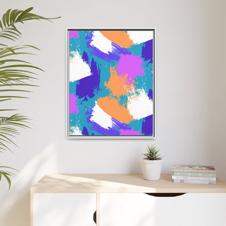 Brushstrokes Harmony Framed Canvas