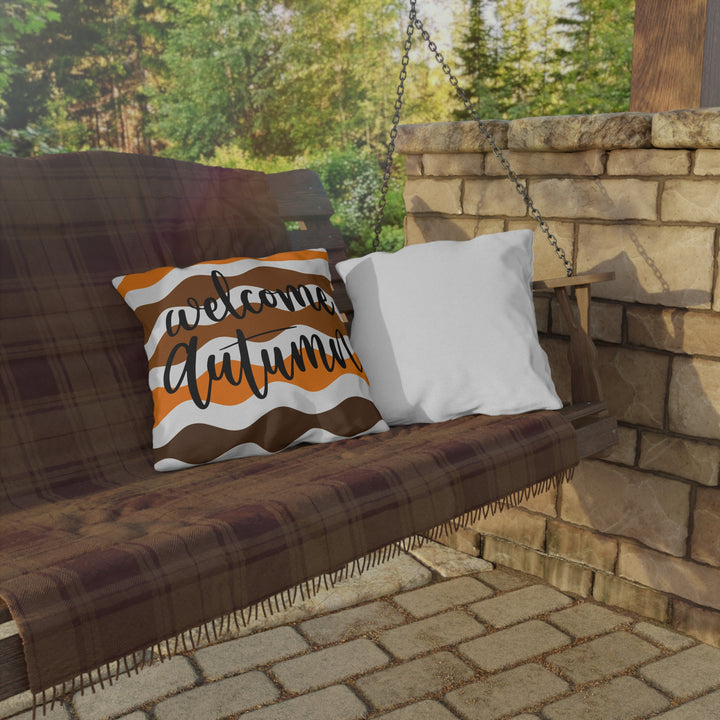 Welcome Autumn Outdoor Pillow