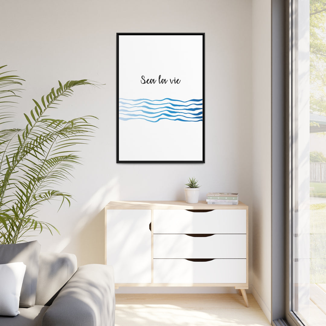 "Sea La Vie" Framed Matte Canvas