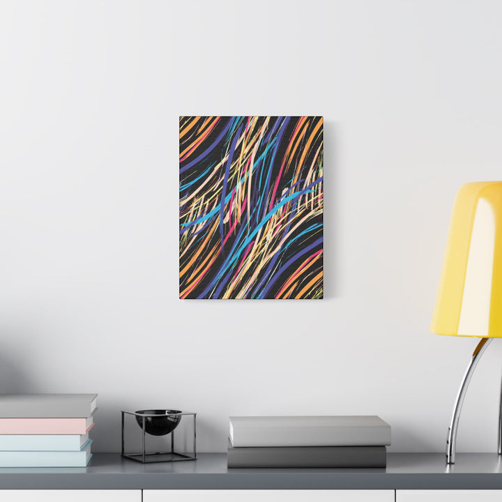 Neon Streaks Satin Canvas