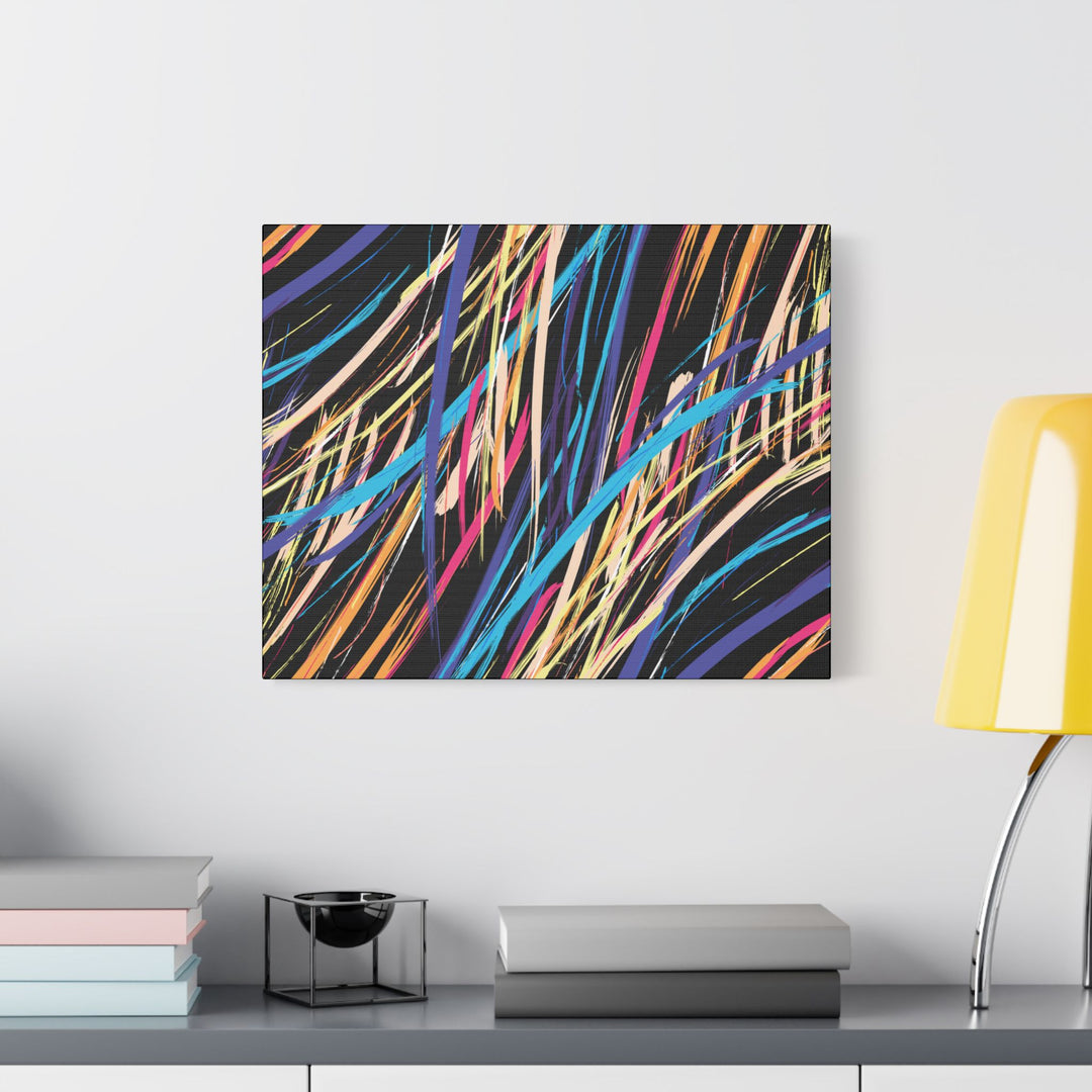 Neon Streaks Satin Canvas