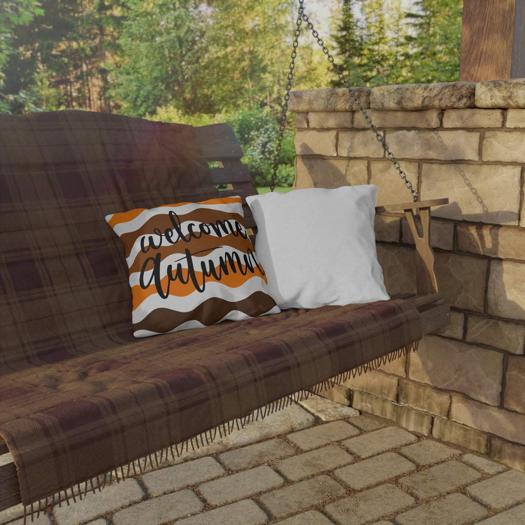 Welcome Autumn Outdoor Pillow