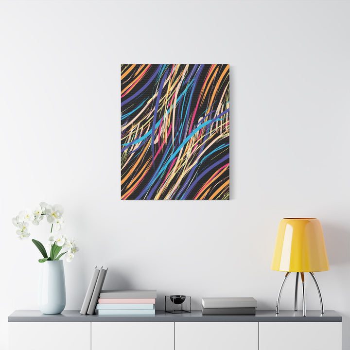 Neon Streaks Satin Canvas