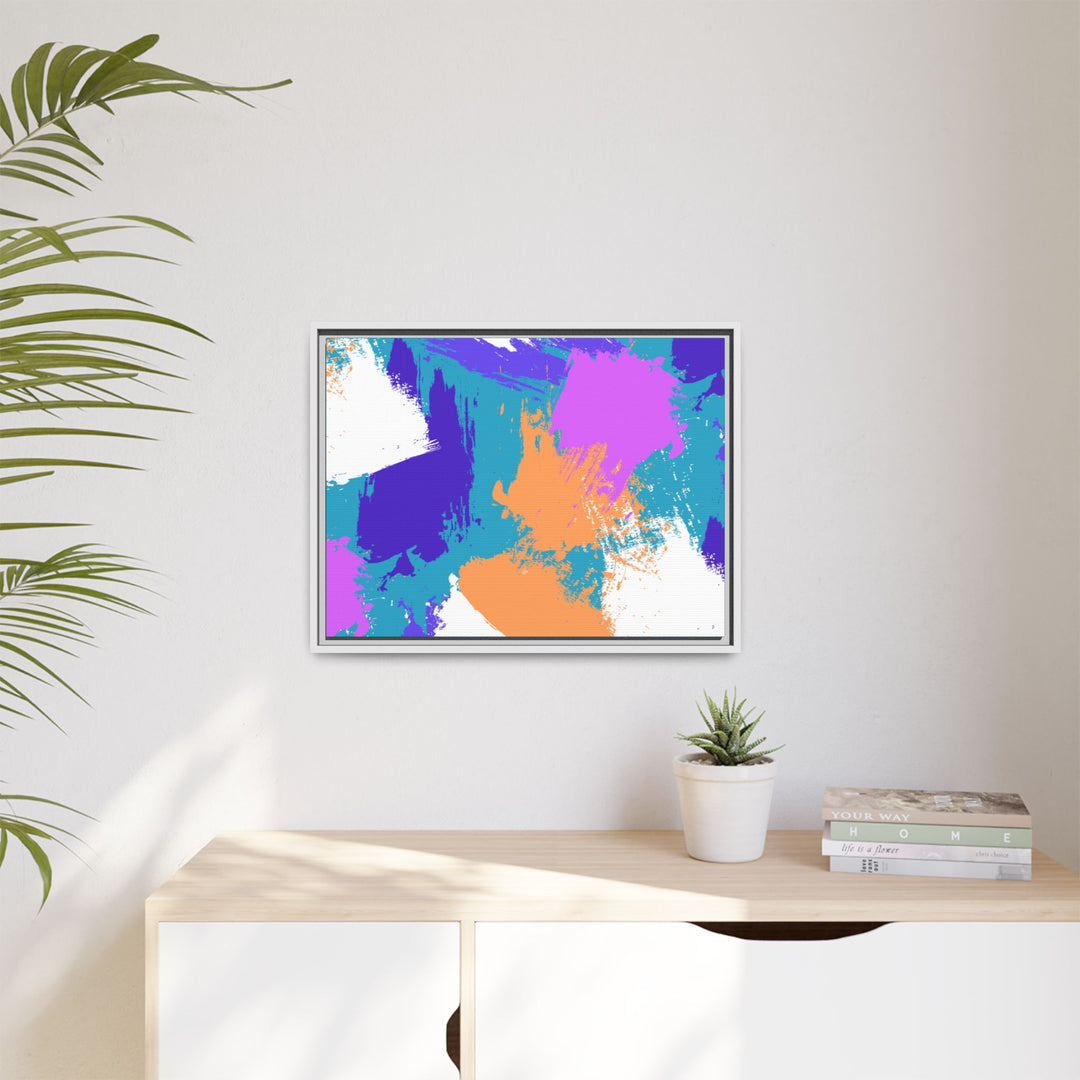 Brushstrokes Harmony Framed Canvas