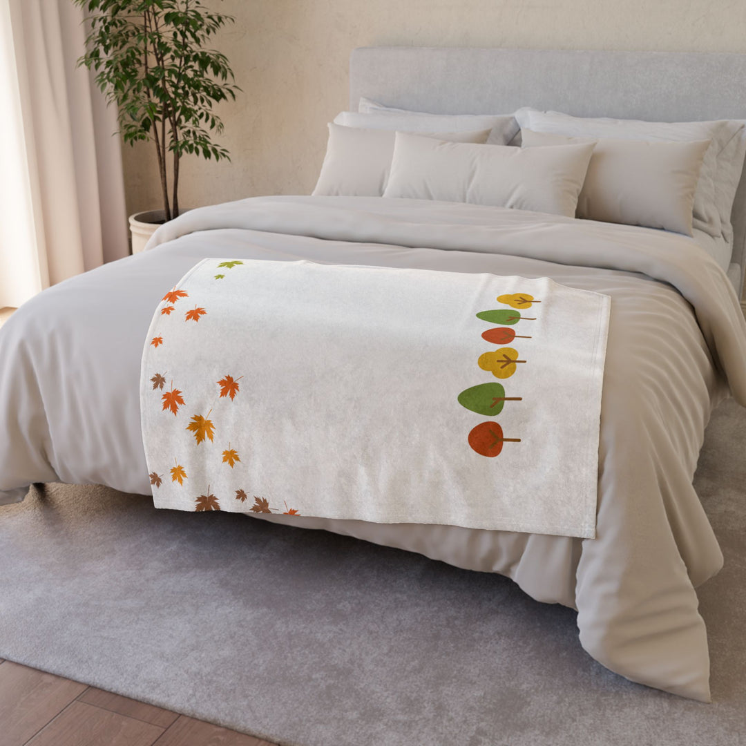 Autumn Trees Cozy Minky Blanket