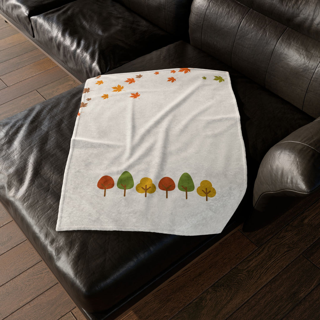 Autumn Trees Cozy Minky Blanket