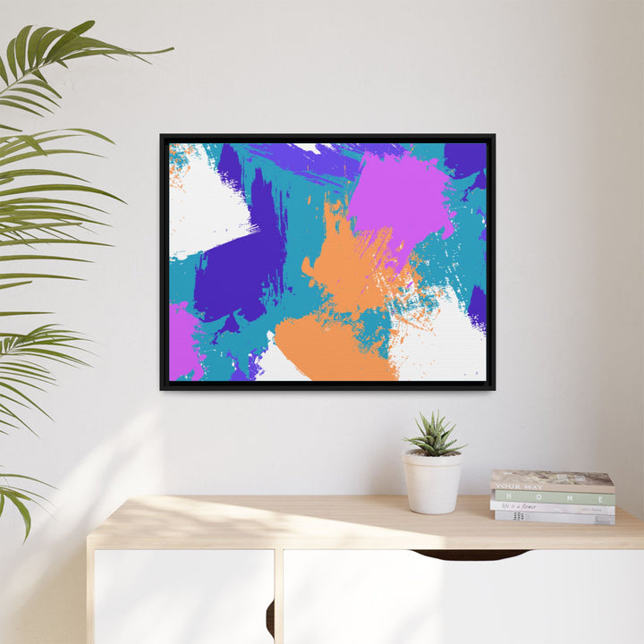 Brushstrokes Harmony Framed Canvas