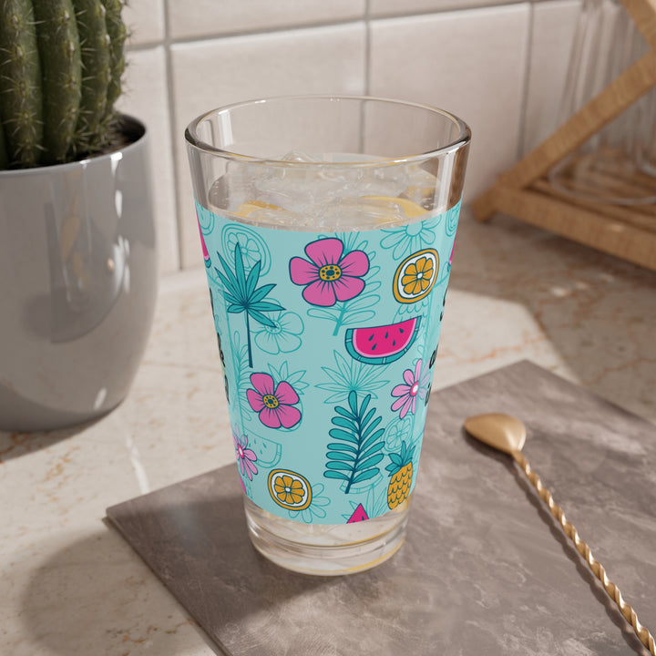 Tropical Bloom Glass 16oz