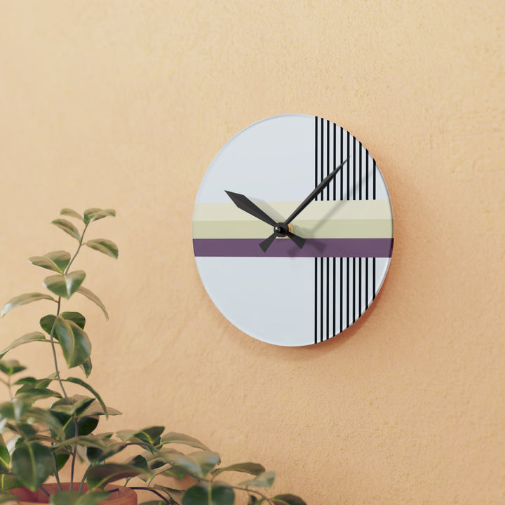 Modern Stripes Acrylic Wall Clock