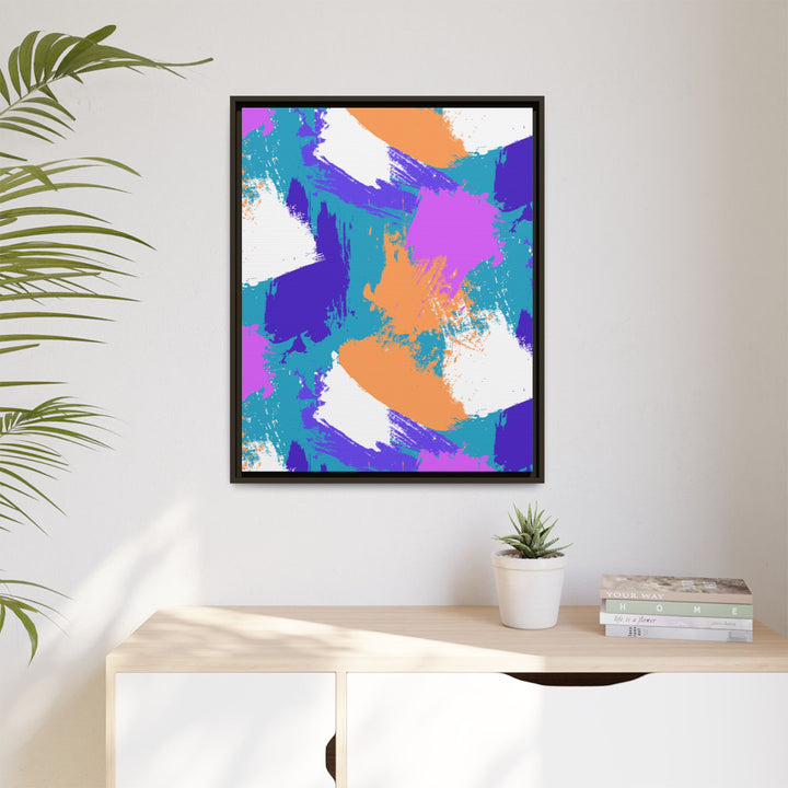 Brushstrokes Harmony Framed Canvas