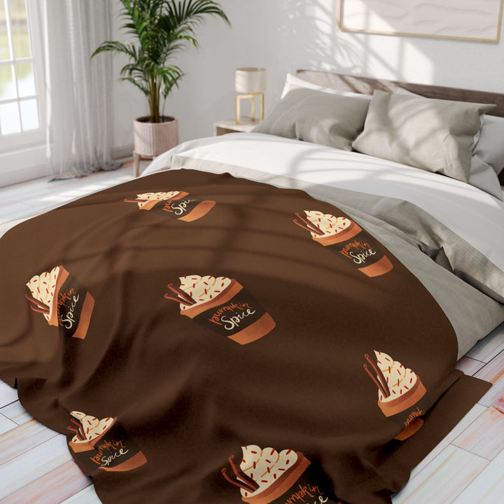 Pumpkin Spice Fleece Blanket