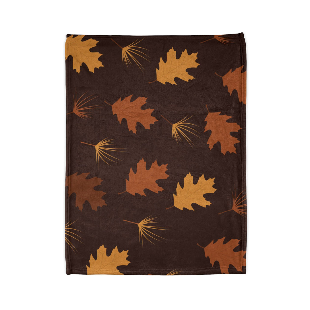 Autumn Oak Leaves Minky Blanket