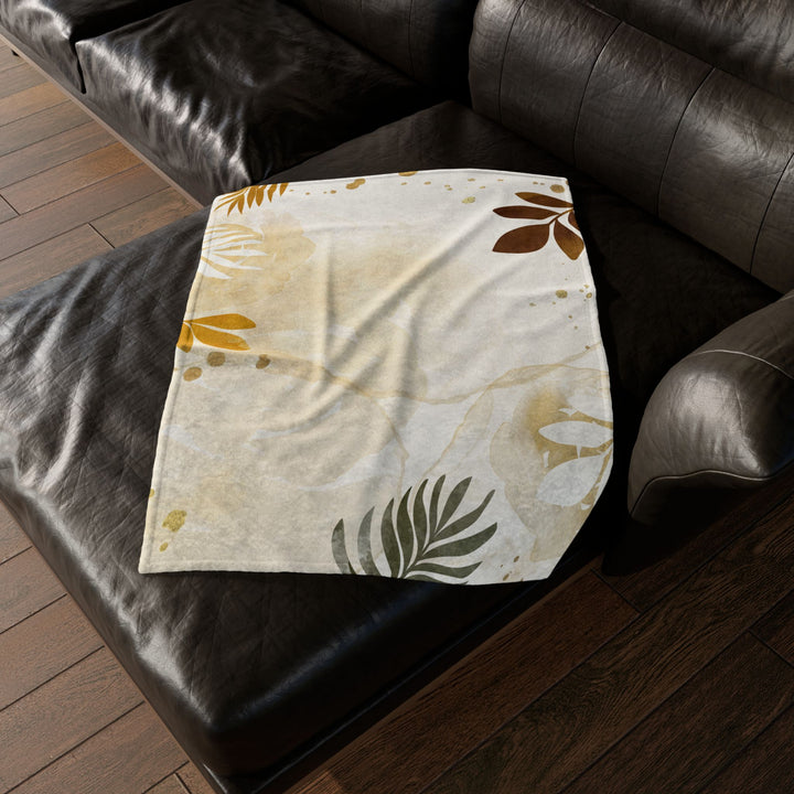 Golden Palm Minky Blanket