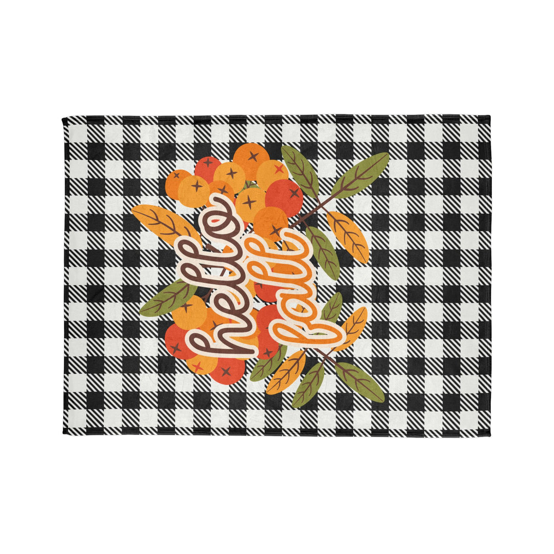 Hello Fall Plaid Minky Blanket